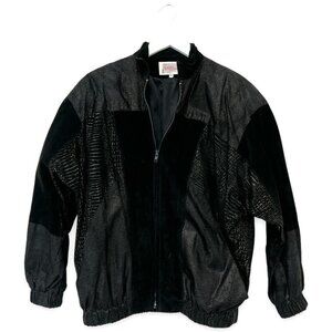 Vintage Bettina Black Leather Jacket Size 8